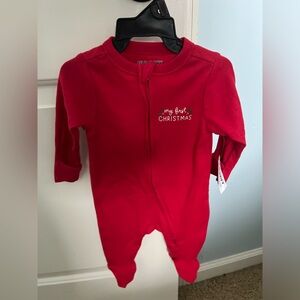Old Navy Festive Red Christmas Footie